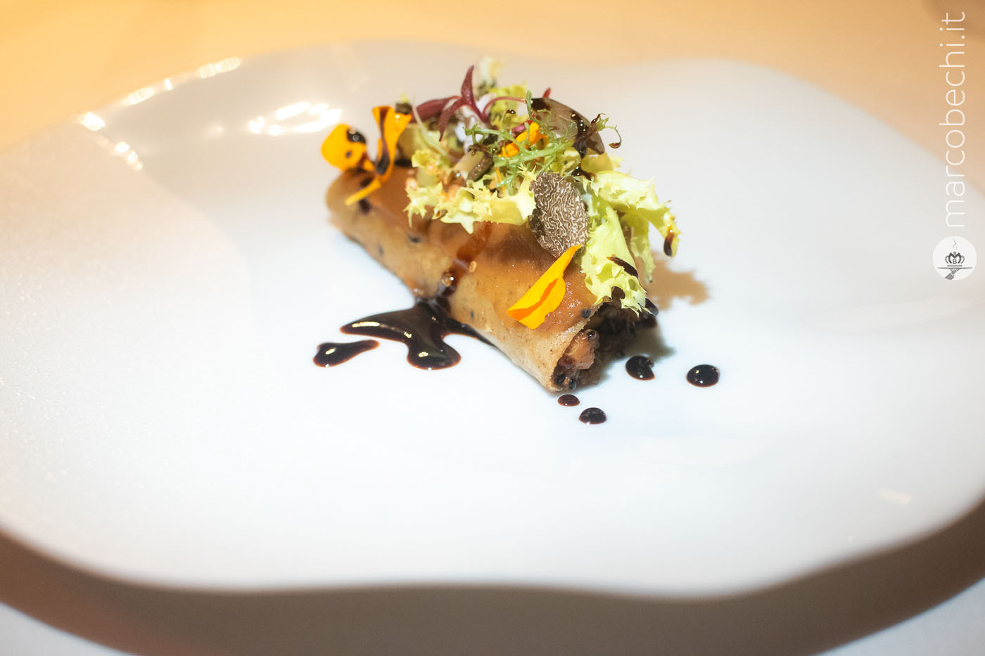 Carabaccia, funghetti, tartufo, quinoa di Maremma