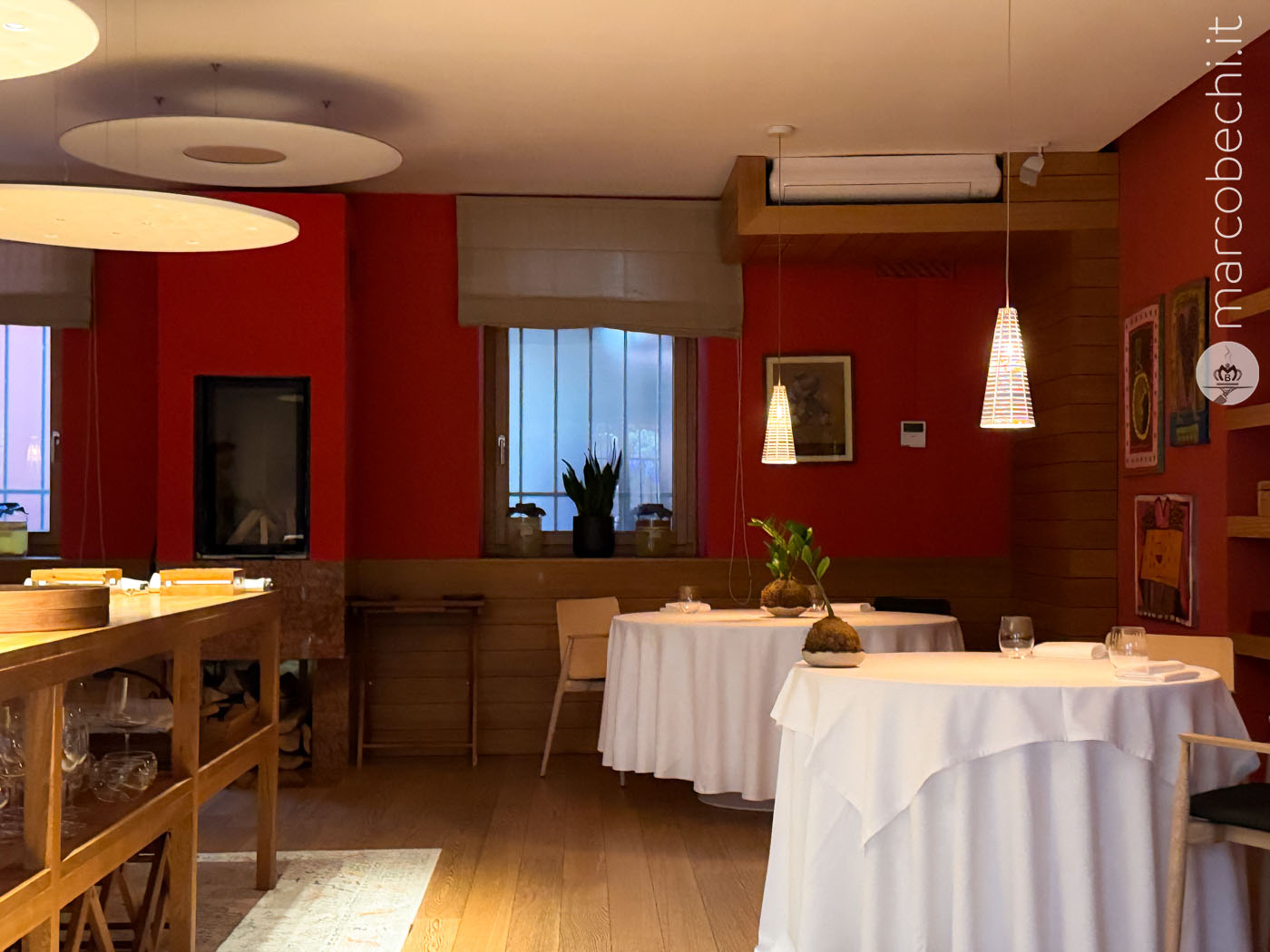 La sala interna di Hiša Franko