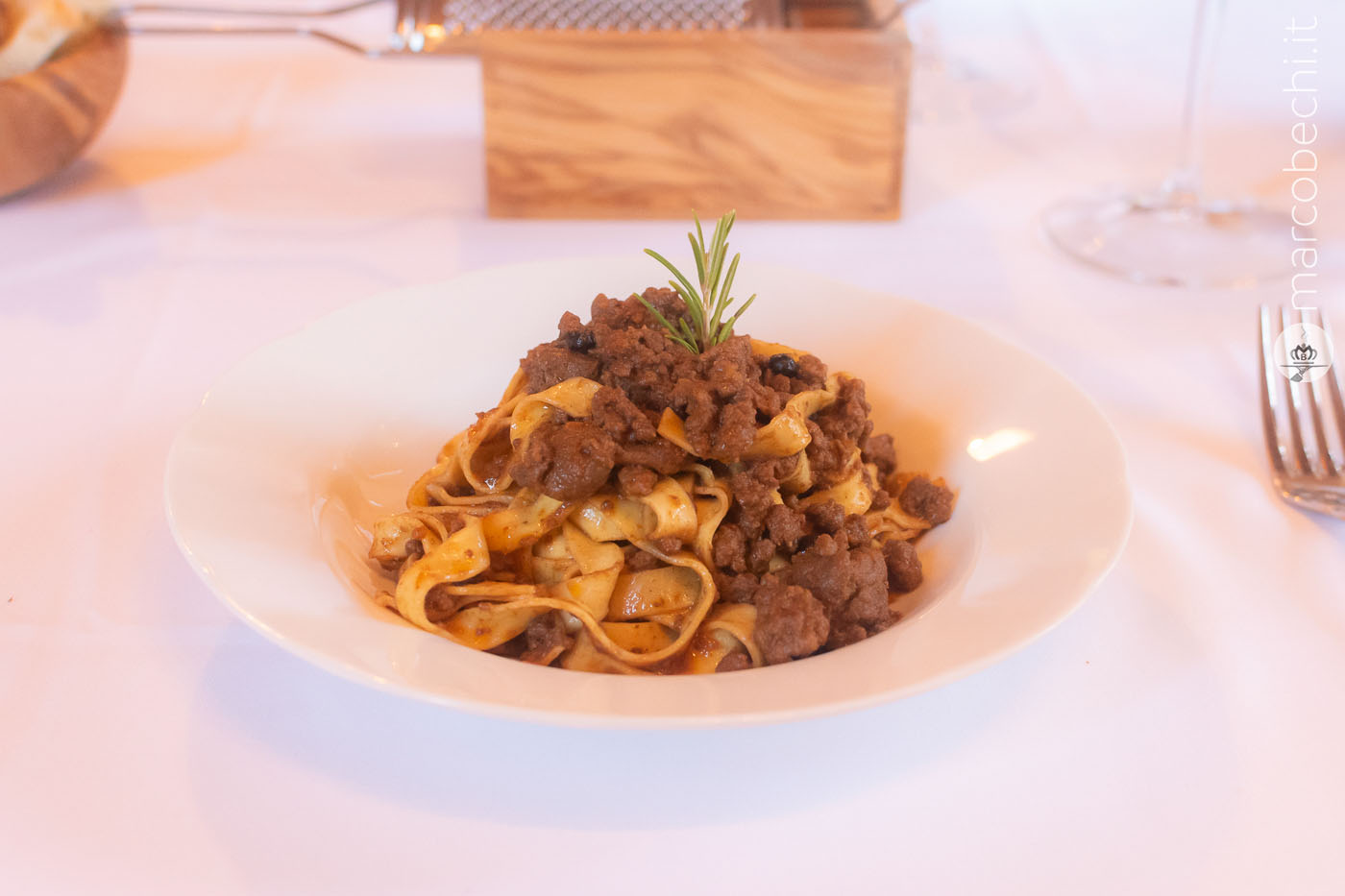Le tagliatelle al ragù di capriolo
