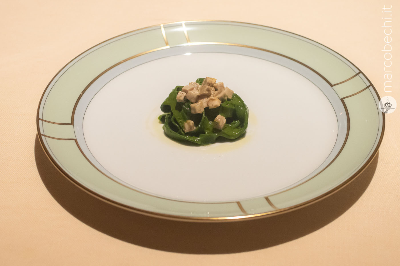 Tagliatelle di Bietola, Ostrica e Cicoria