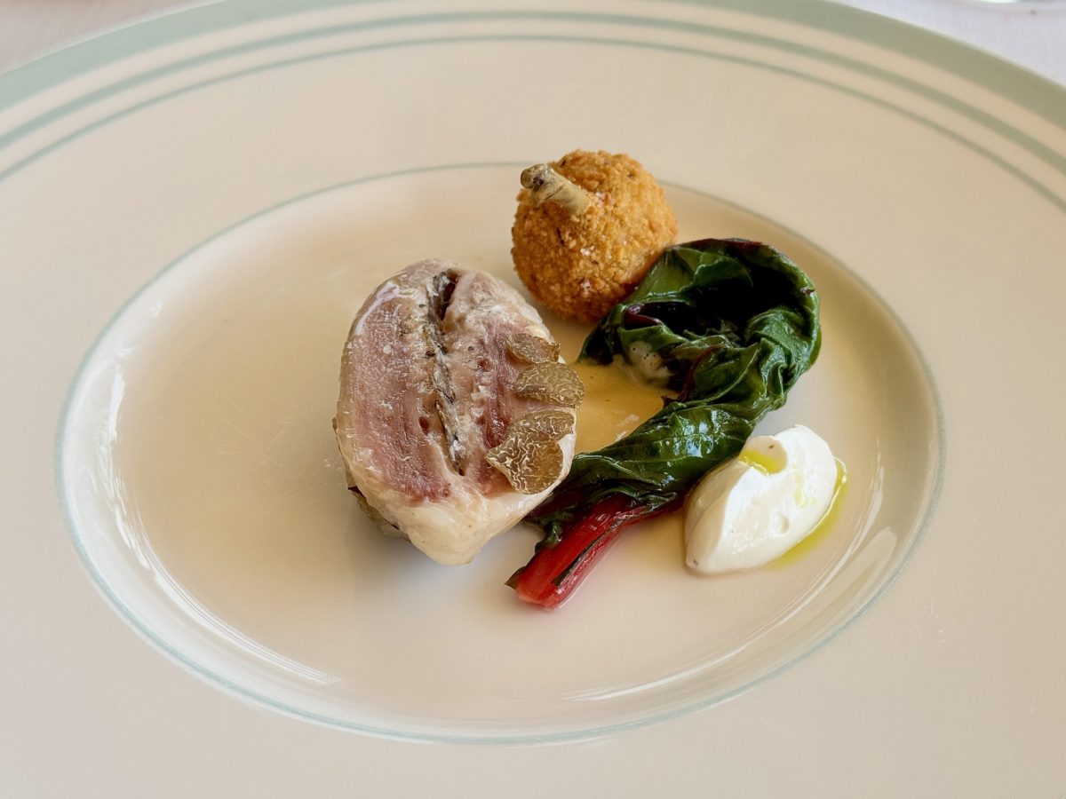 Quaglia, bieta, salsa suprema e tartufo